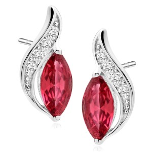Cercei argint cu pietre rosii Marquise DiAmanti Z1081ER_RU-DIA (Argint 925‰ 1,8 g.)